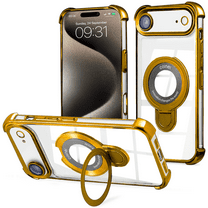 Entronix [Magnetic] Case Compatible with iPhone 17 Air - [Clear Back] Luxury Glossy Gripstand