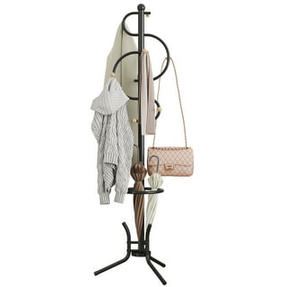 Tangkula Coat Rack Freestanding, 75 Inch Heavy Duty Metal Coat Hanger Stand  with Umbrella Holder, Entryway Hat Jacket Hanger with 12 Hooks for Scarf
