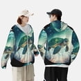 thumbnail image 5 of Picia Watercolor Turtle5 Women's Men's UPF 50+ Sun Protection Hoodie Shirt Long Sleeve SPF Fishing Outdoor UV Hiking Lightweight Shirts-X-Large, 5 of 9