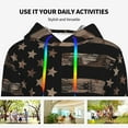 thumbnail image 4 of Daiia American Flag with Desert Camouflage Pattern Women's Fashion Hoodies & Sweatshirts with Kangaroo Pocket Hooded Sweatshirt with Eye-catching Drawstrings-Large, 4 of 7