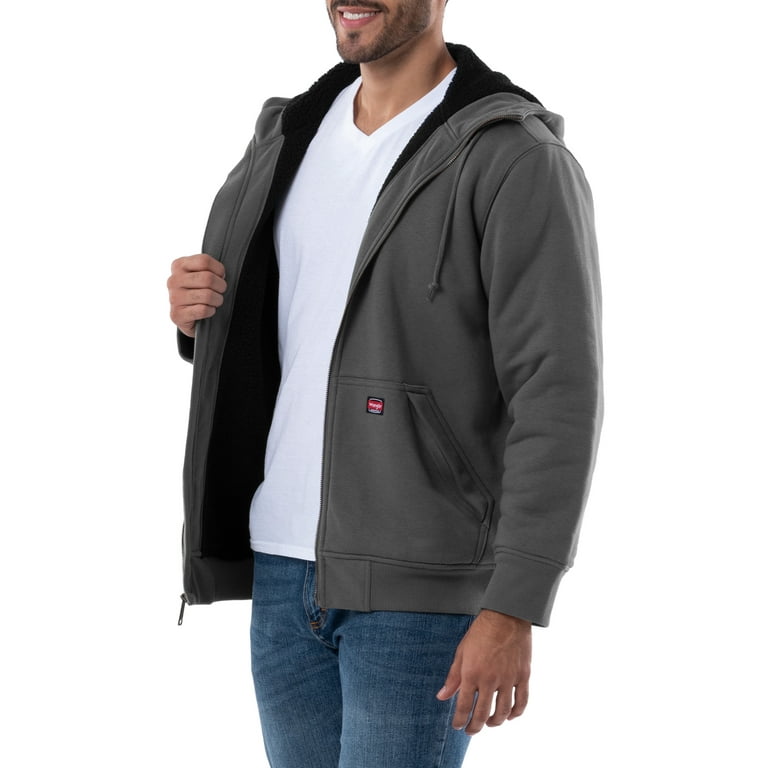 Wrangler men's guardian heavyweight fleece online sherpa lined water repellent hooded jacket