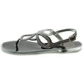 thumbnail image 2 of Ollio Women's Shoes Crystal Beads Thong Ankle Strap Flip Flops Jelly Flat Sandals ML020, 2 of 6