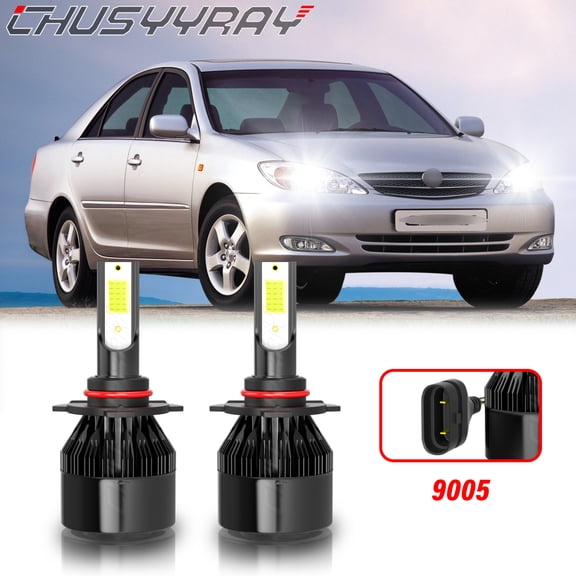 For Toyota Camry 1995-2014 2015 2016 2017 2018 9005 HB3 LED High Beam Headlight Bulbs Kit 6000K White 2x