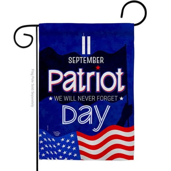 Ornament Collection G192665-BO 13 x 18.5 in. September Patriot Day American Vertical Garden Flag with Double-Sided House Decoration Banner Yard Gift