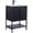 Black Matte, variant on Fine Fixtures Serenity 24 in. W x 18 in. D x 33.5 in. H Bathroom Vanity in Black Matte with Ceramic Sink Top in White with Satin Brass Hardware