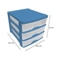 thumbnail image 3 of Cajonera Plastic Trends Escritorio 3 niveles Azul, 3 of 4
