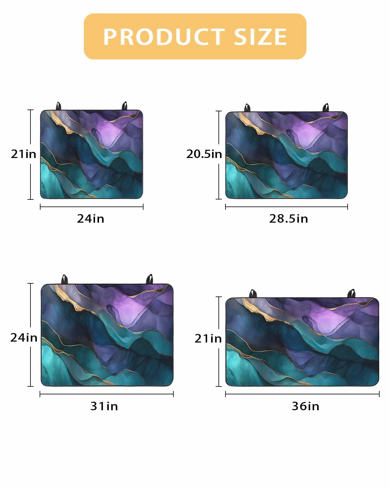 nqOlkjepod Large Induction Cooktop Protector Mat 36"x21", Purple Blue Ombre Stove Top Covers for Electric Stove, Modern Luxury Abstract Marble Texture Stove Burner Cover Mats, Glass Top Stove Cover