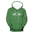 thumbnail image 5 of Sudadera con capucha para hombre, estilo casual, con cuello redondo, estampado, manga larga, blusa de poliéster, 5 of 5
