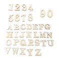 thumbnail image 1 of 124pcs Wooden Self-Adhesive Alphabet Letters Numbers Accessories for DIY Craft Home Decor, 1 of 3