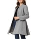 thumbnail image 4 of Abrigo de mujer de un solo botón, abrigo tipo peacoat A Line, abrigo exterior de invierno, talla XL, gris claro, 4 of 6