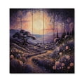 thumbnail image 3 of Designart "Lavender Enchanting Lavender Painting II" Landscapes Print on Natural Pine Wood, 3 of 5