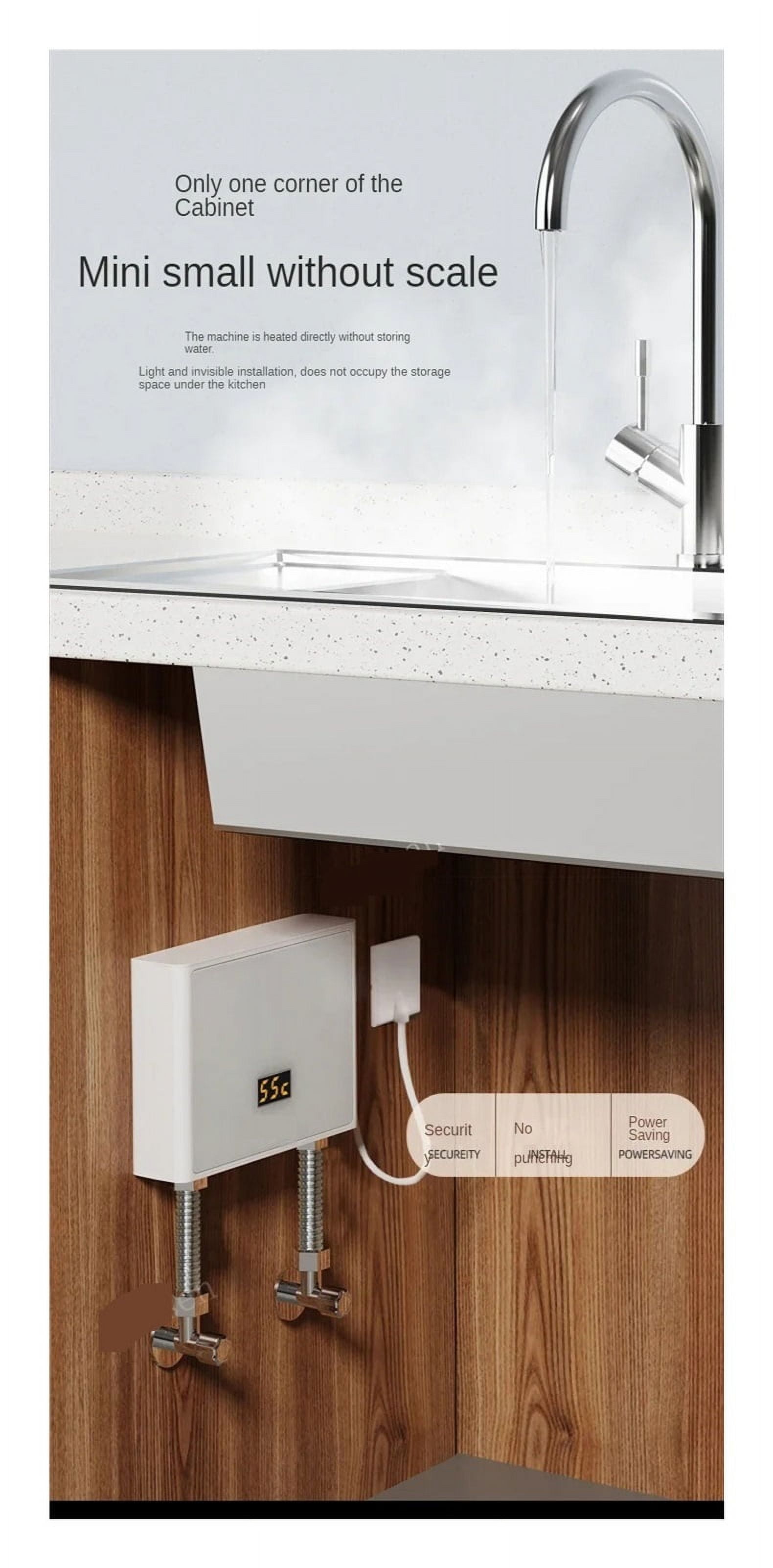 Tankless Instant Electric Water Heater With Touch Panel Remote Control For Kitchen Bathroom Accessory ,Energy Saving
