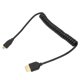 thumbnail image 1 of Cable de interfaz multimedia HD con resorte retráctil A macho a D macho 8K 60Hz Cable de interfaz multimedia Micro HD, 1 of 9