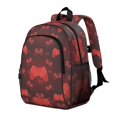 thumbnail image 2 of Game Controller Red Pattern Backpack for School, Cute School Bag with Adjustable Shoulder Straps and Padded Back, 15"x11.42"x5.5", 2 of 5