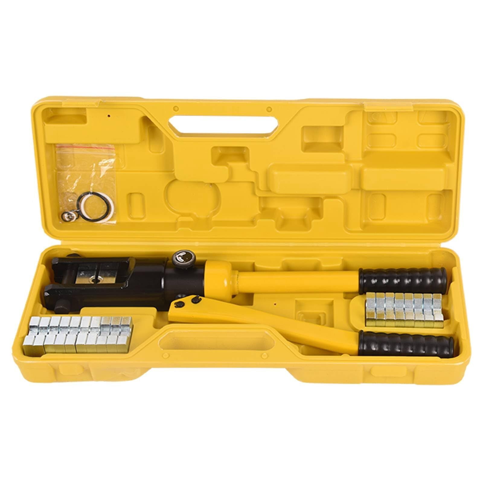 LCyindu 14T Hydraulic Crimping Tool 6AWG-500MCM Battery Cable Crimping Tool with 10 Dies