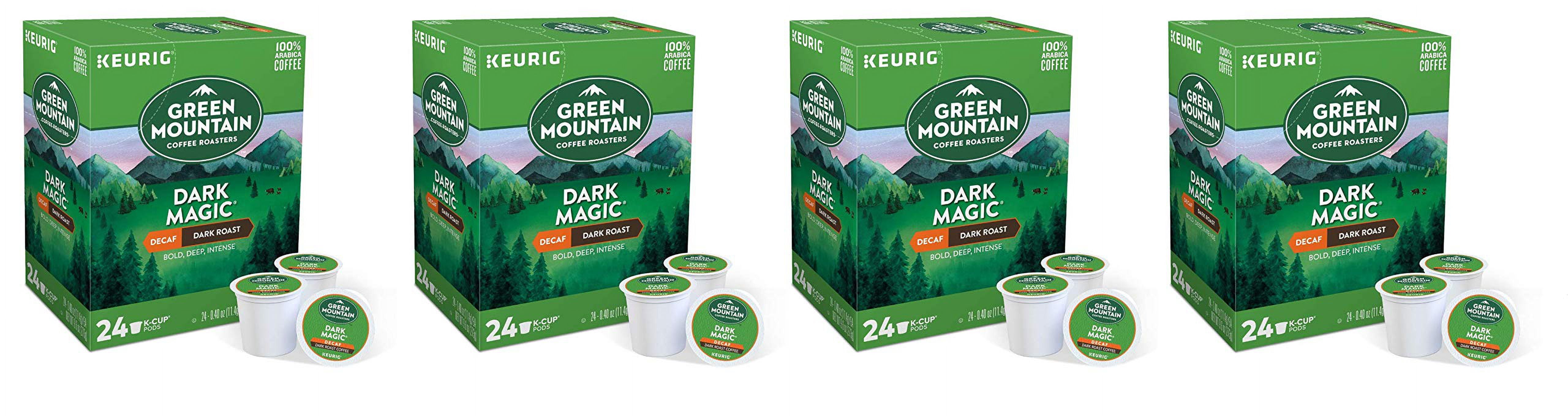 Green Mountain Dark Magic Decaf Extra Bold For Keurig Brewers 24 K-Cups (4 Pack).
