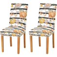thumbnail image 2 of Autumn Fall Pumpkins Thanksgiving Day Dining Chair Covers Set of 4 Spandex Stretch Chair Covers Decoration for Home Party Hotel Wedding, 2 of 6