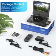 PJGCWB 9.5'' Portable DVD Player for Kids, 7.5'' Swivel Screen, Region Free for Car Travel