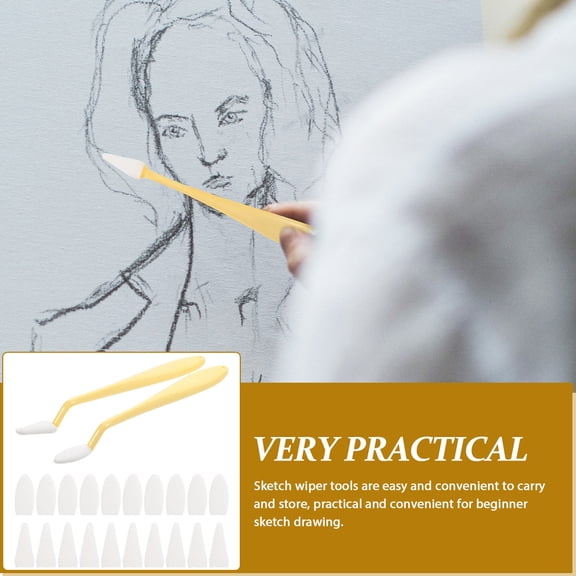 LOLIPPYY 1Set Lightweight Drawing Tools for Artist with Smudge Erase Tool and Blending Stumps