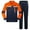 Orange-A, variant on Penkiiy Unisex Work Suit With Long Sleeves Coat Jacket And Reflective Pants Color Blocking Set M Gray