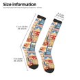 thumbnail image 2 of Honeii Set Of Travel Vintage Print Long Socks,Novelty Design Socks Gift for Men and Women,Crew Socks,Calf Socks, 2 of 6
