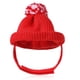 thumbnail image 5 of EeaseMX Pet Christmas Red Hat Gorro de lana de punto cálido con orificios para las orejas para cachorro de perro gato, 5 of 8