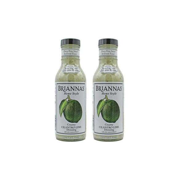 Briannas Creamy Cilantro Lime Dressing 12 oz (Pack of 2)