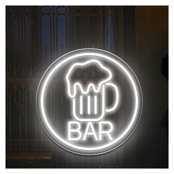 Letrero De Neón Bar, Decoración Pared Para Sala Juegos, Dormitorio, Estar O Fiesta Cumpleaños 45cm