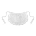 thumbnail image 4 of Toptie White Waist Apron with Pocket, Christmas Cute Half Apron for Women, Great for Cooking Gardening, 4 of 5