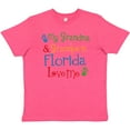thumbnail image 3 of Inktastic Florida Grandma Grandpa Loves Me Youth T-Shirt, 3 of 5