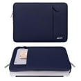 thumbnail image 2 of Mosiso 15.4" 15.6" Polyester Laptop Sleeve Bag for MacBook Dell HP Lenovo Acer Asus, Water Repellent Notebook Bag Case Cover, Navy Blue, 2 of 6