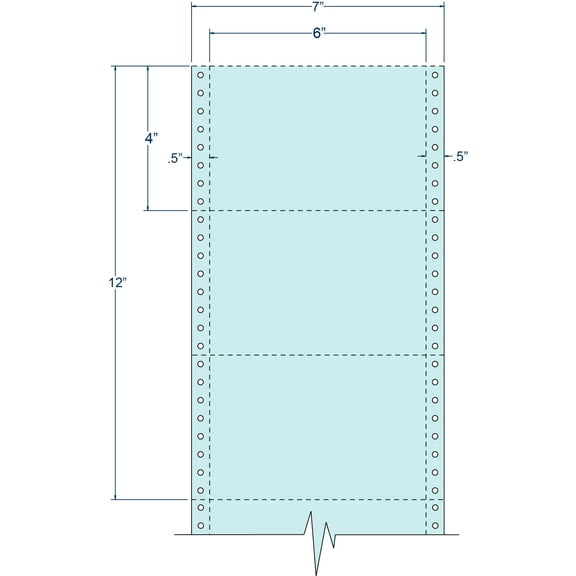 Compulabel 210903, Continuous Blue Post Card Pin Fed 6 X 4