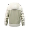 thumbnail image 4 of Ofreoo Men Winter Casual Patchwork Hooded Zipper Pockets Long Sleeve CoatJacket, 4 of 4