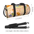 thumbnail image 4 of Gaeub Scandinavian Style Hygge Lightweight Travel Cylinder Bag Gym Tote Bag Sports Training Duffle Bag with Pockets and Straps, 4 of 8