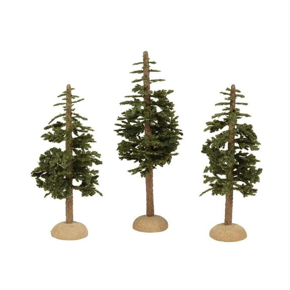 Department 56 Christmas Village Ponderosa Pines Set, 3 Pieces 9in H