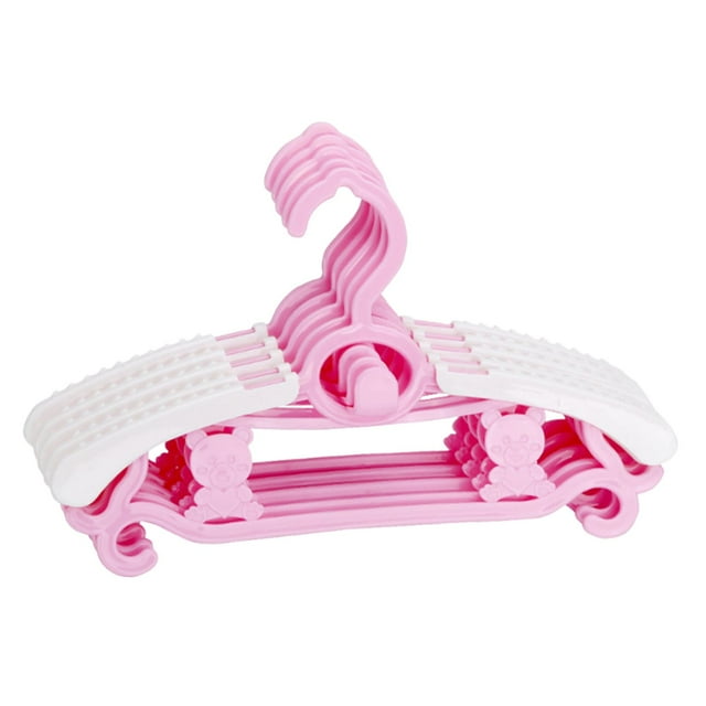 Elodie 5 Pcs Cintres Ajustables Garde-Robe Cintres Multifonctions pour Vêtements d'Enfants Rose