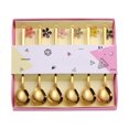 thumbnail image 2 of Flower Coffee Spoons, Set of 6 Stainless Steel Spoons with Flower Pendants for Desserts, Tea, Ice Cream, Cafe, Bar - Elegant Tableware, 2 of 6