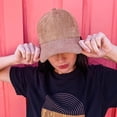thumbnail image 7 of ATZI Classic Corduroy Baseball Cap Vintage Hat Casual Prep Golf Fashion Stylish Mens Womens Dad 6 Panel Adjustable Strap, 7 of 7