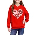 thumbnail image 6 of Xdegoge Girls' Heart Hoodie Fashion Print Sweatshirt for Kids Valentines Casual Pullover Oversized Hoodies Long Sleeve Csaual Loose Sweatshirts, 6 of 8