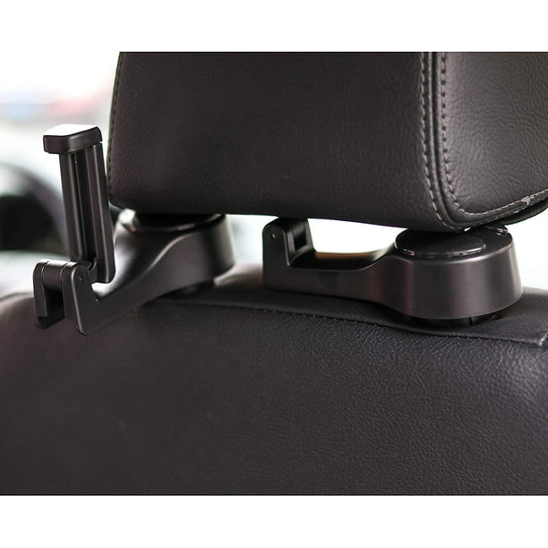 Crochets de siège de voiture pour sacs à main et sacs avec support de  téléphone, crochet