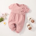 thumbnail image 2 of Sngxgn Baby Girl Cotton Bodysuit Long Sleeve Jumpsuit Outfits Clothes(Pink,100), 2 of 6
