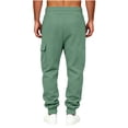 thumbnail image 5 of ersvoioy Mens Cargo Sweatpants Athletic Tapered Fit Drawstring Elastic Waist Joggers with Pockets Casual Solid Workout Running Trousers for Outdoor Mint Green XXL, 5 of 5