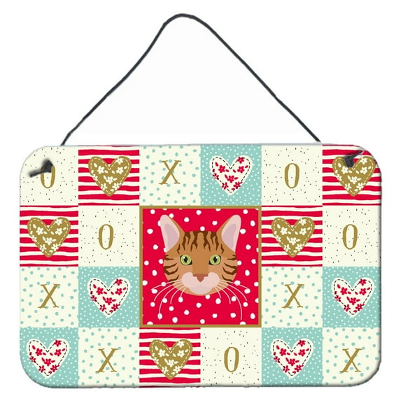 Carolines Treasures CK5089DS812 Bengal Cat Love Wall or Door Hanging Prints 8x12 multicolor