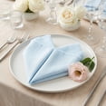 thumbnail image 3 of REGALWOVEN 12 Pack Cloth Napkins, Farmhouse Cotton Washable and Reusable Table Dinner Napkins for Restaurant, Weddings Sky blue 17x17inch, 3 of 6