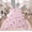 Hot Pink, variant on Feelyou Pink Rabbit Full Size Comforter Sets, Cartoon Strawberry Bunnies Bedding Comforter Set, Kawaii Animal Bedding Sets, Microfiber Bedroom Decorative, 3-Piece