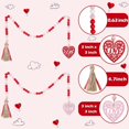 thumbnail image 5 of KAIYANG 2 guirnaldas de cuentas para el día de San Valentín, bandeja de madera con cuentas en forma de corazón y decoración en niveles, 5 of 5