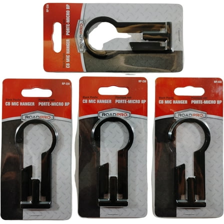 4 Lot RoadPro RP-230 CB Radio Black Plastic Buddy Hook Microphone Holder Hanger