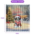 thumbnail image 5 of Merry Christmas Woofmas Xmas Noel Saint Bernard Santa Snowman Shower Curtain St Dog Lover Waterproof Bathroom Bathtub Curtain - 13016, 5 of 5