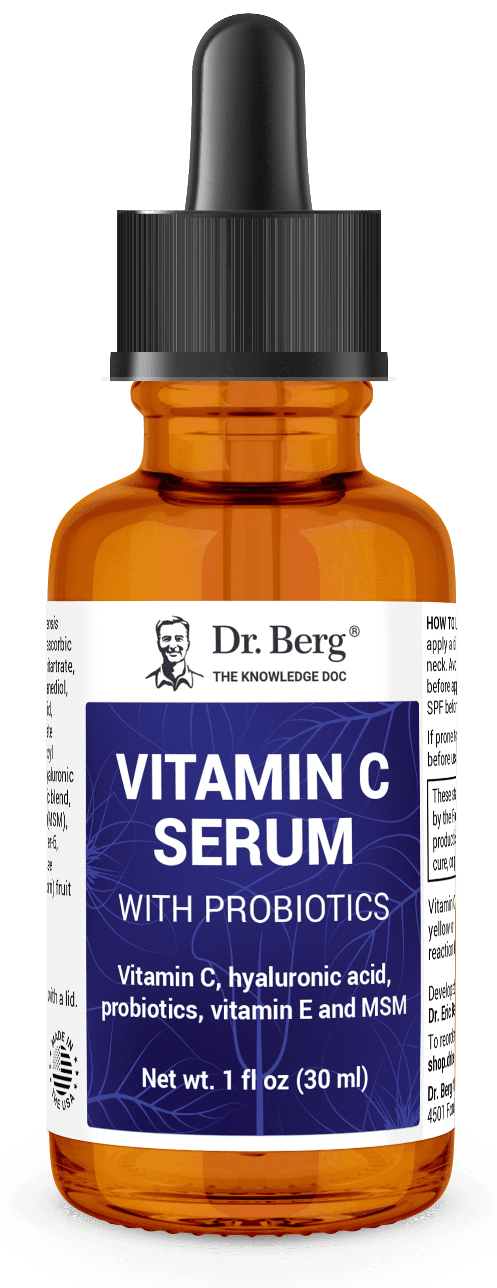 Dr. Berg Vitamin C Serum with Probiotics and Hyaluronic Acid Face