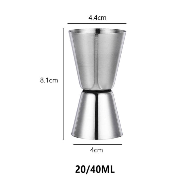 Jigger de acero inoxidable Leke de 15 y 30 ml, 20 y 40 ml, 25 y 50 ml, vaso medidor para cócteles y bebidas alcohólicas.